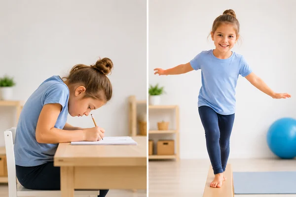 Enfant posture stable coordination motrice — intégration réflexes archaïques