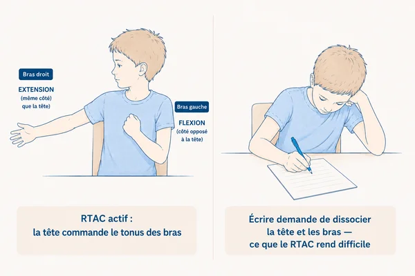 Schéma RTAC non intégré et écriture lente enfant — interférence neurologique